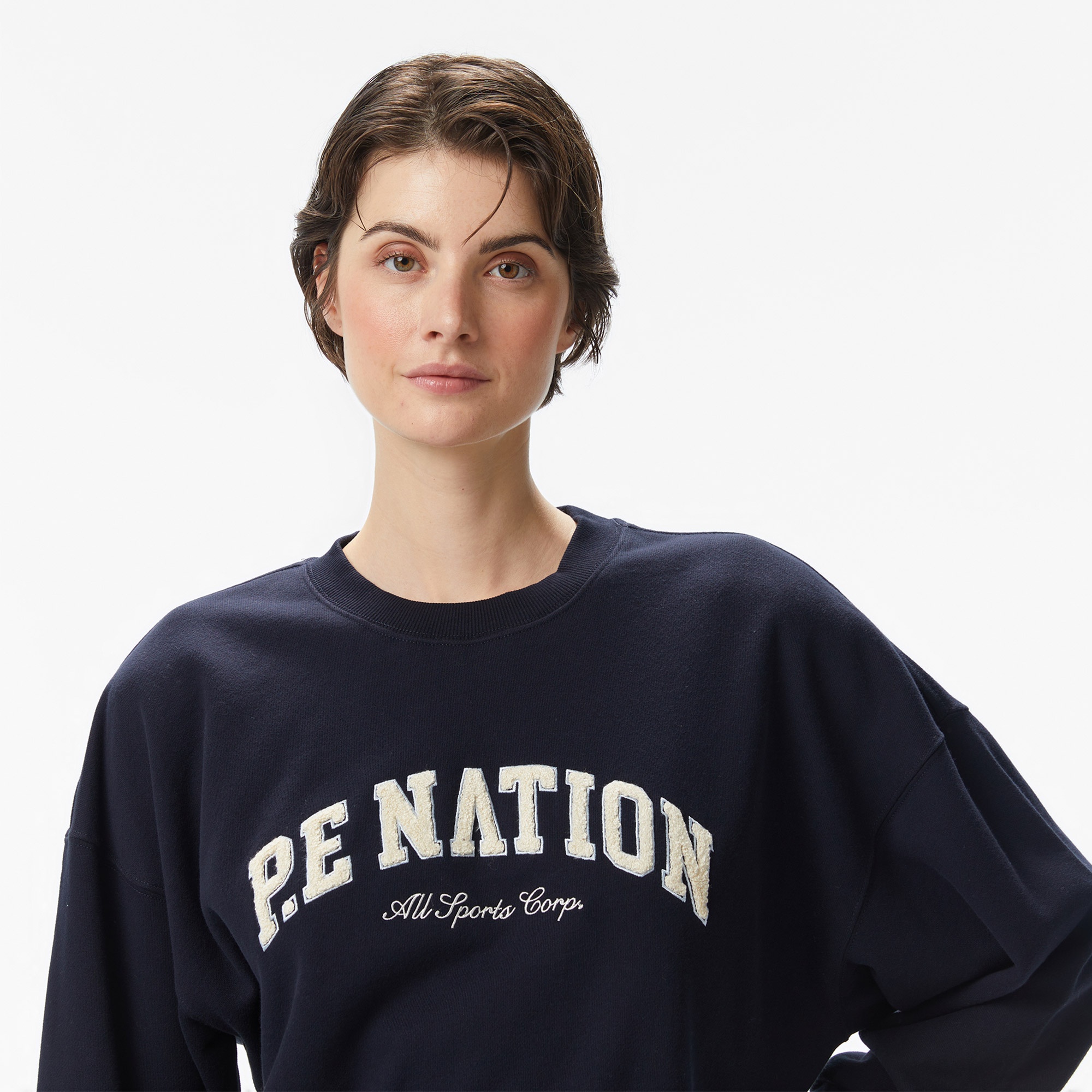 P.E Nation Heritage Kadın Koyu Lacivert Sweatshirt