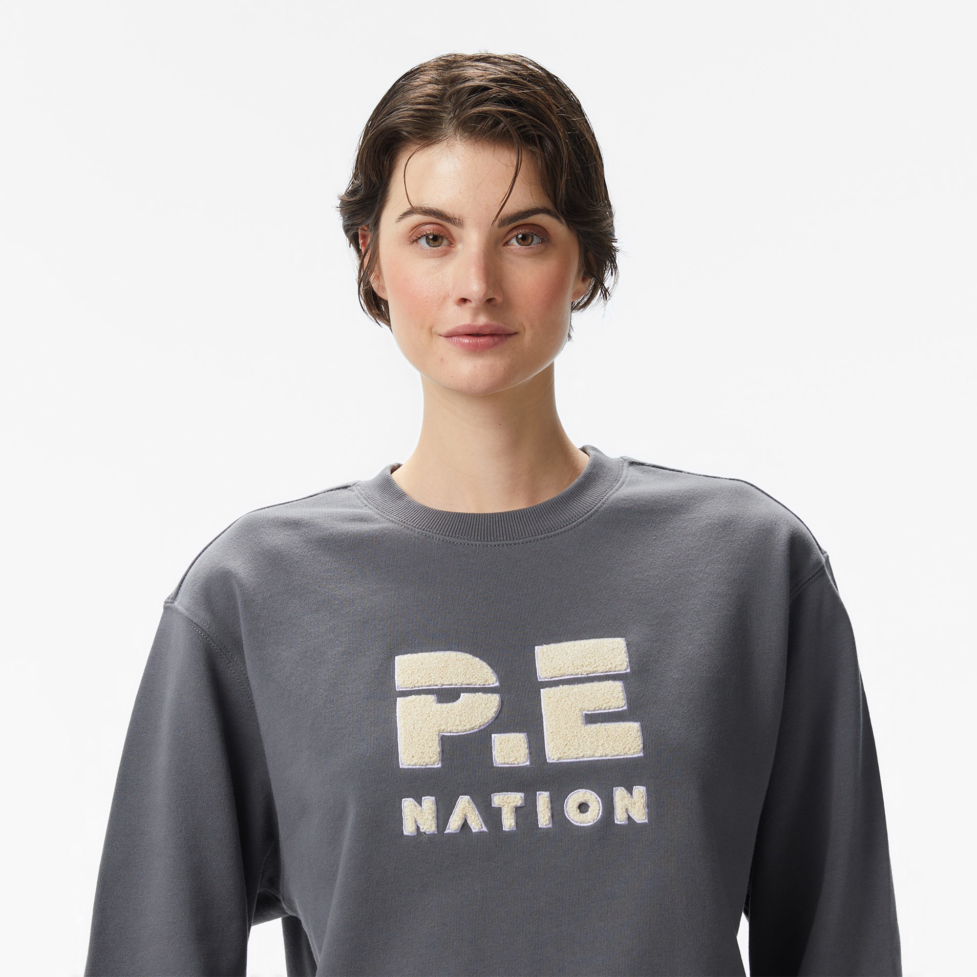 P.E Nation Heads Up 2 Kadın Gri Sweatshirt