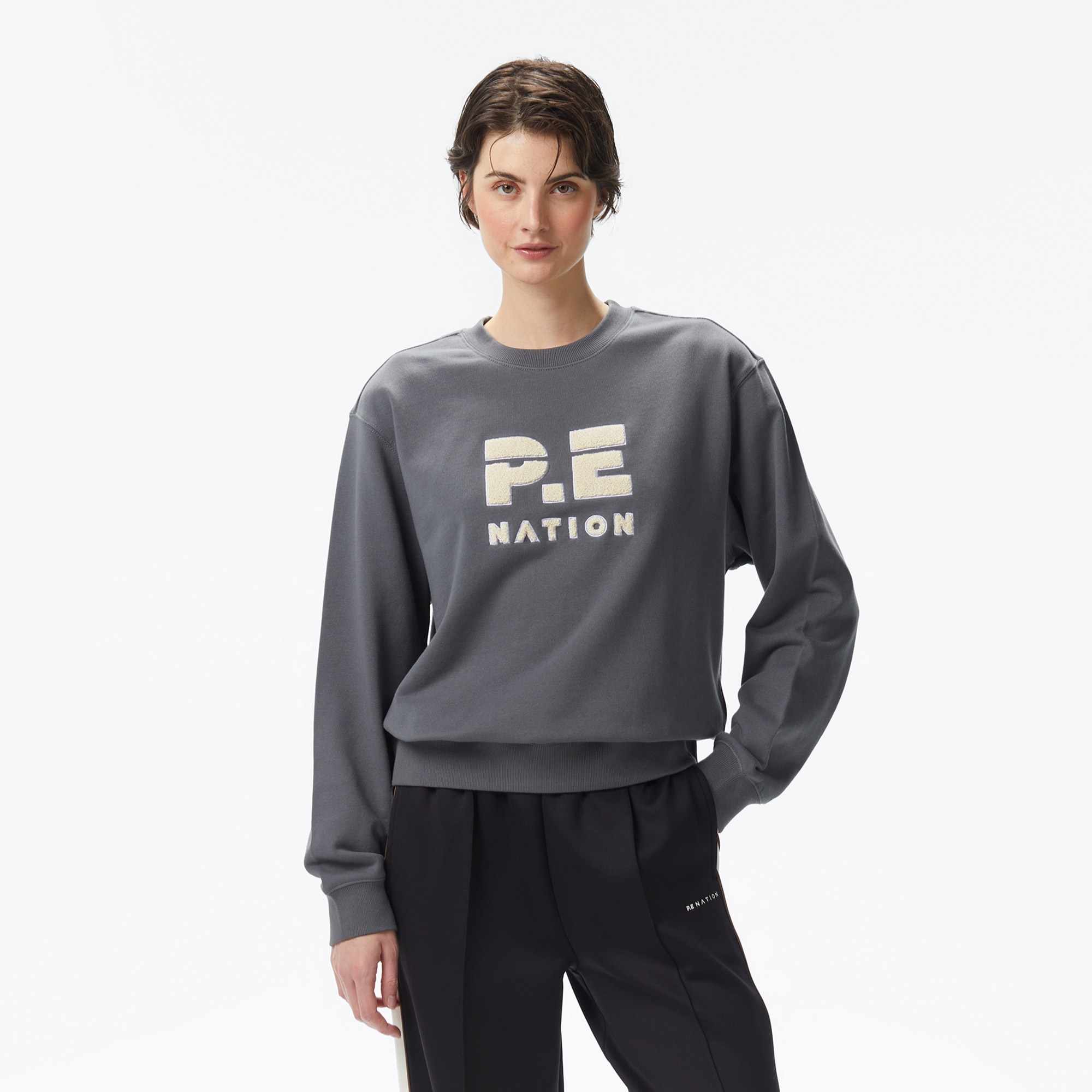 P.E Nation Heads Up 2 Kadın Gri Sweatshirt