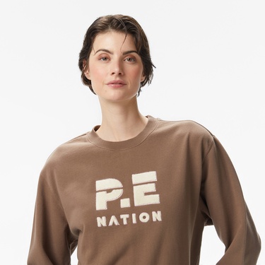  P.E Nation Heads Up 2 Kadın Kahverengi Sweatshirt