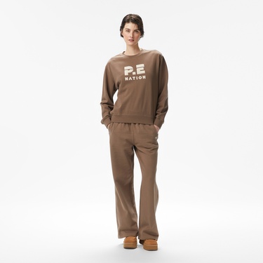  P.E Nation Heads Up 2 Kadın Kahverengi Sweatshirt