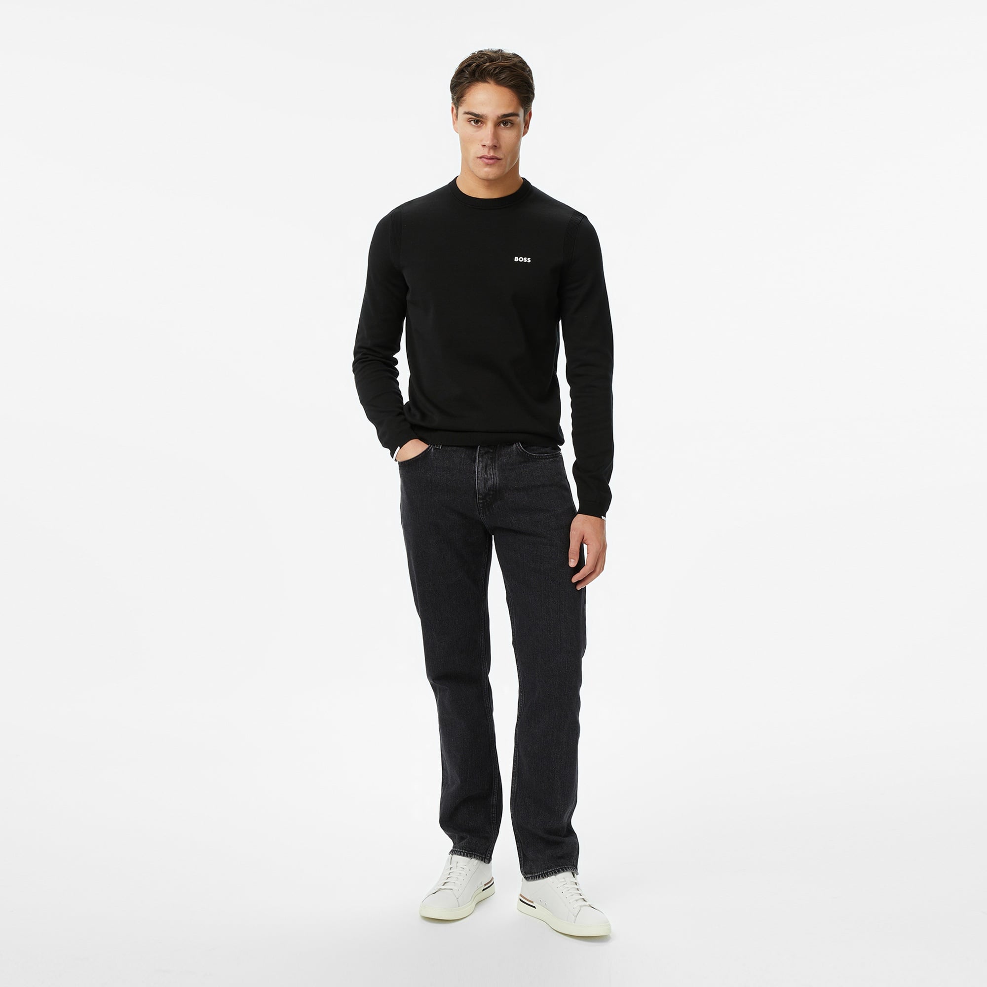 Boss Ever-X Erkek Siyah Triko