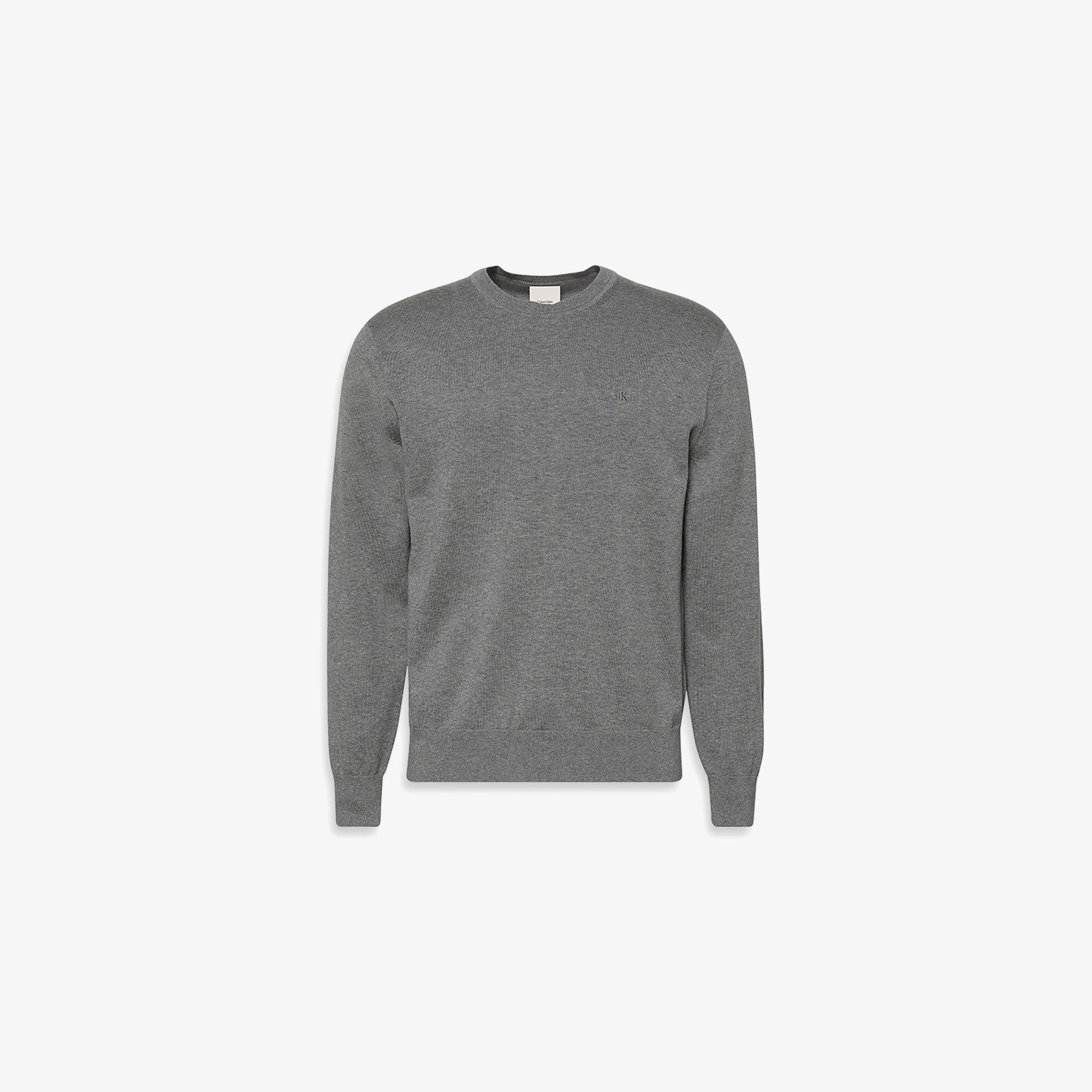 Calvin Klein Supima Cotton Crew Erkek Gri Triko