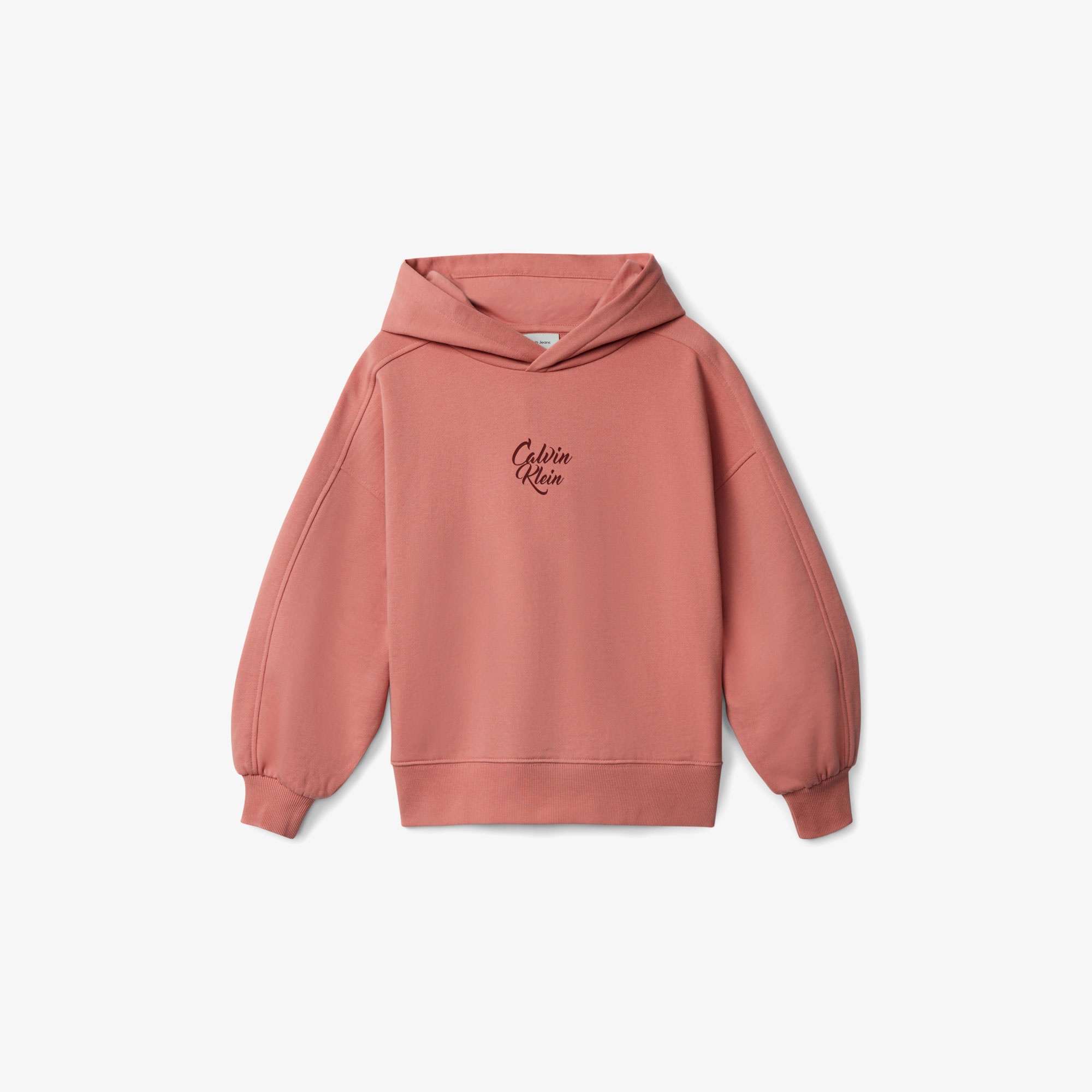 Calvin Klein Script Logo Graphic Terry Çocuk Pembe Sweatshirt