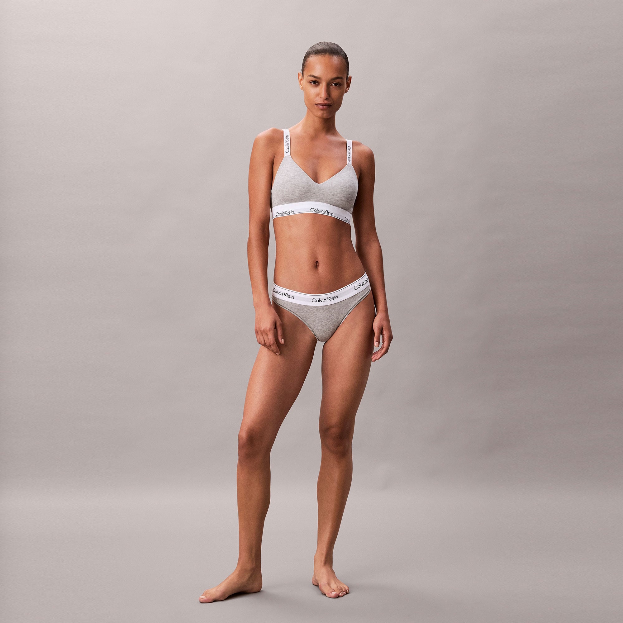 Calvin Klein Lightly Lined Kadın Gri Bra