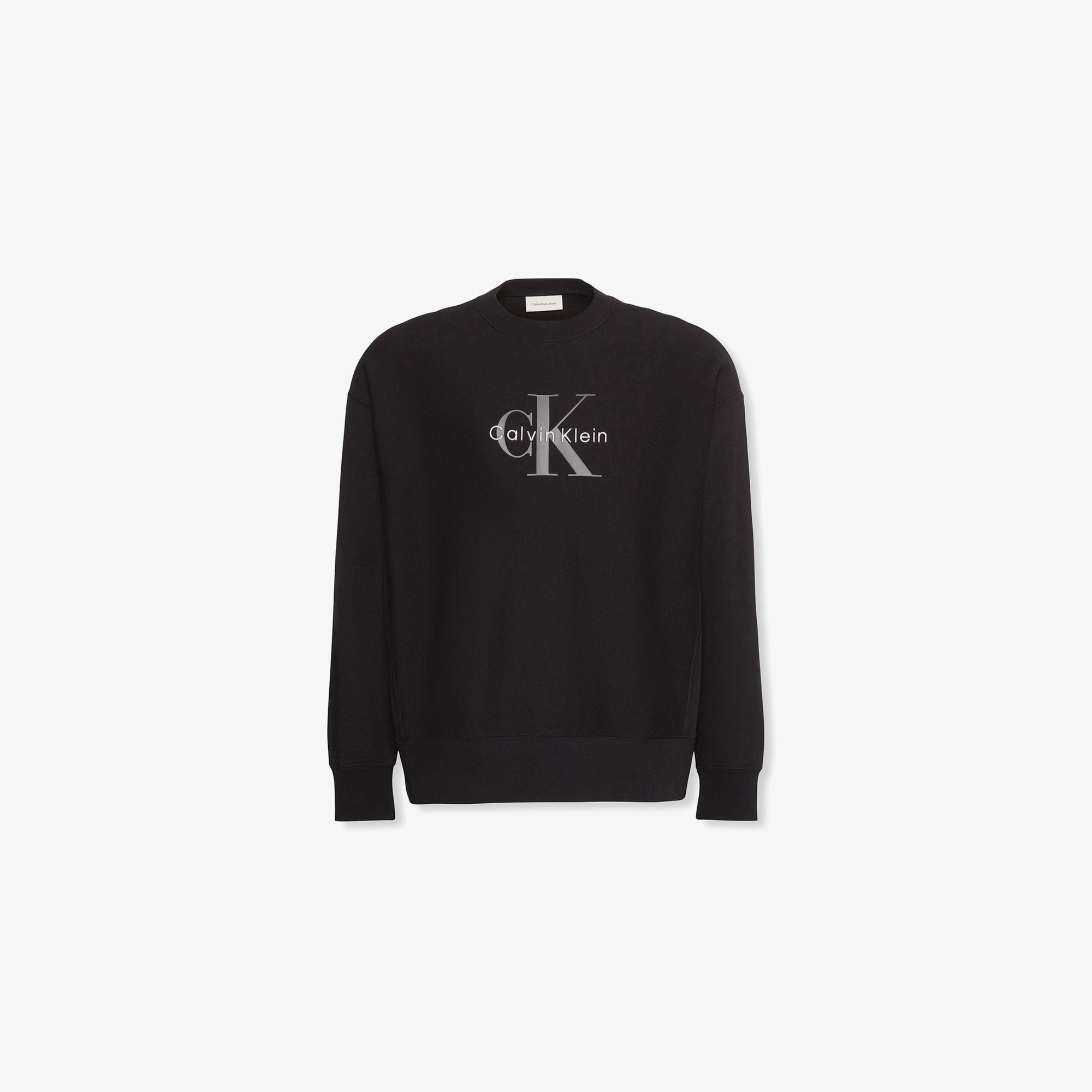 Calvin Klein Terry Monologo Erkek Siyah Sweatshirt
