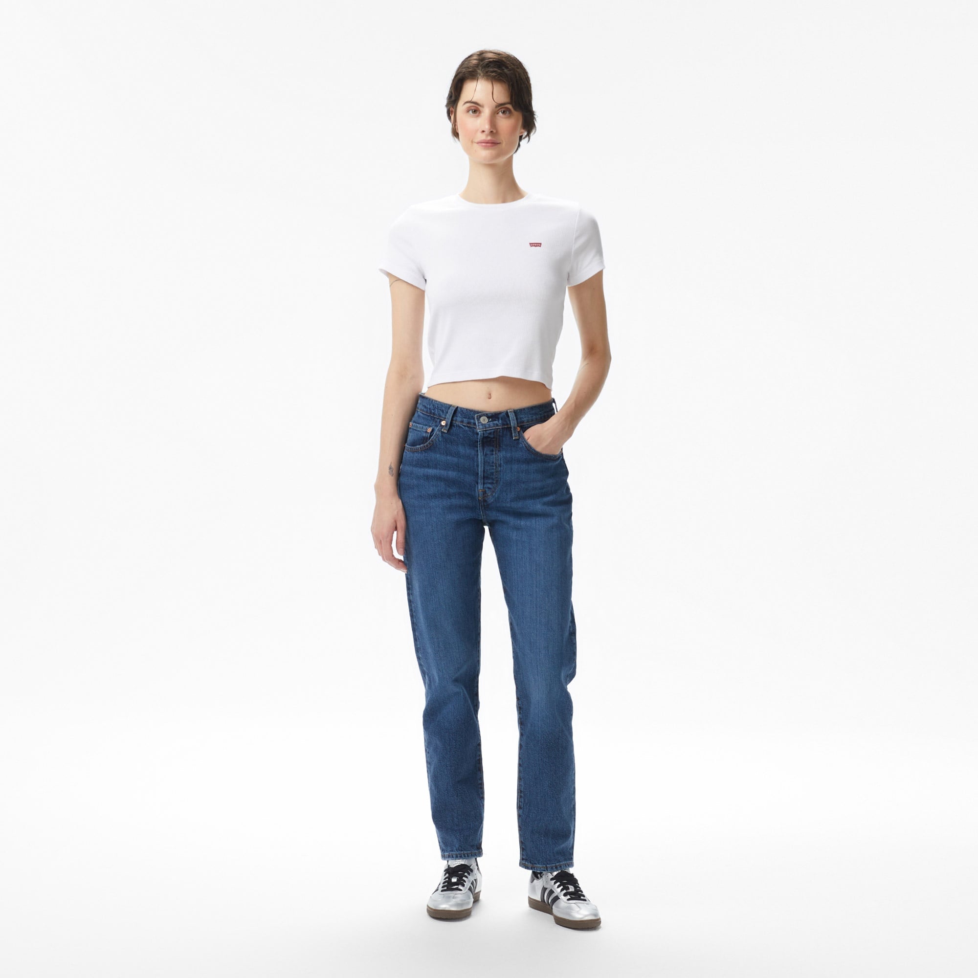 Levi's 501 Crop Local Salsa Kadın Koyu Mavi Jean