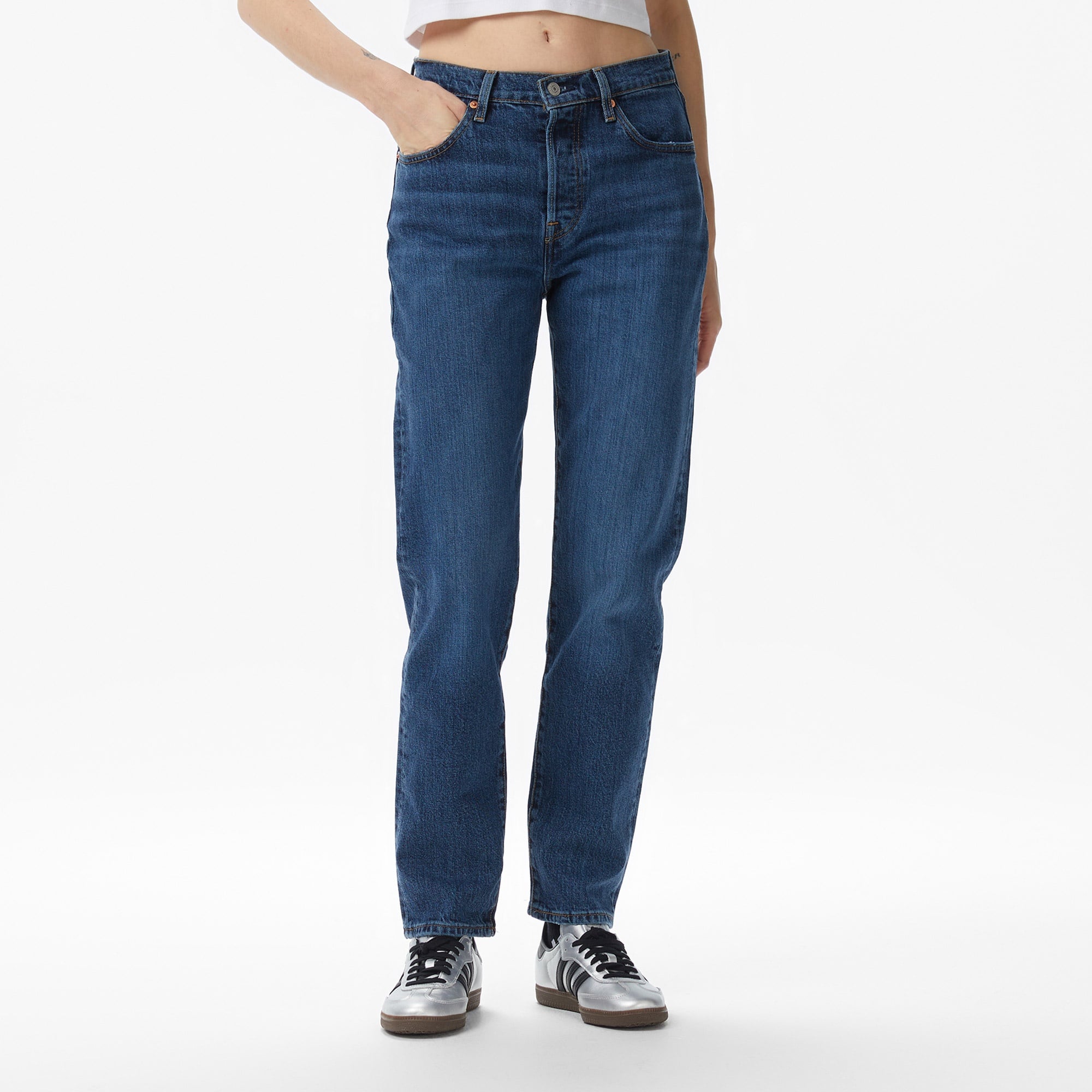 Levi's 501 Crop Local Salsa Kadın Koyu Mavi Jean