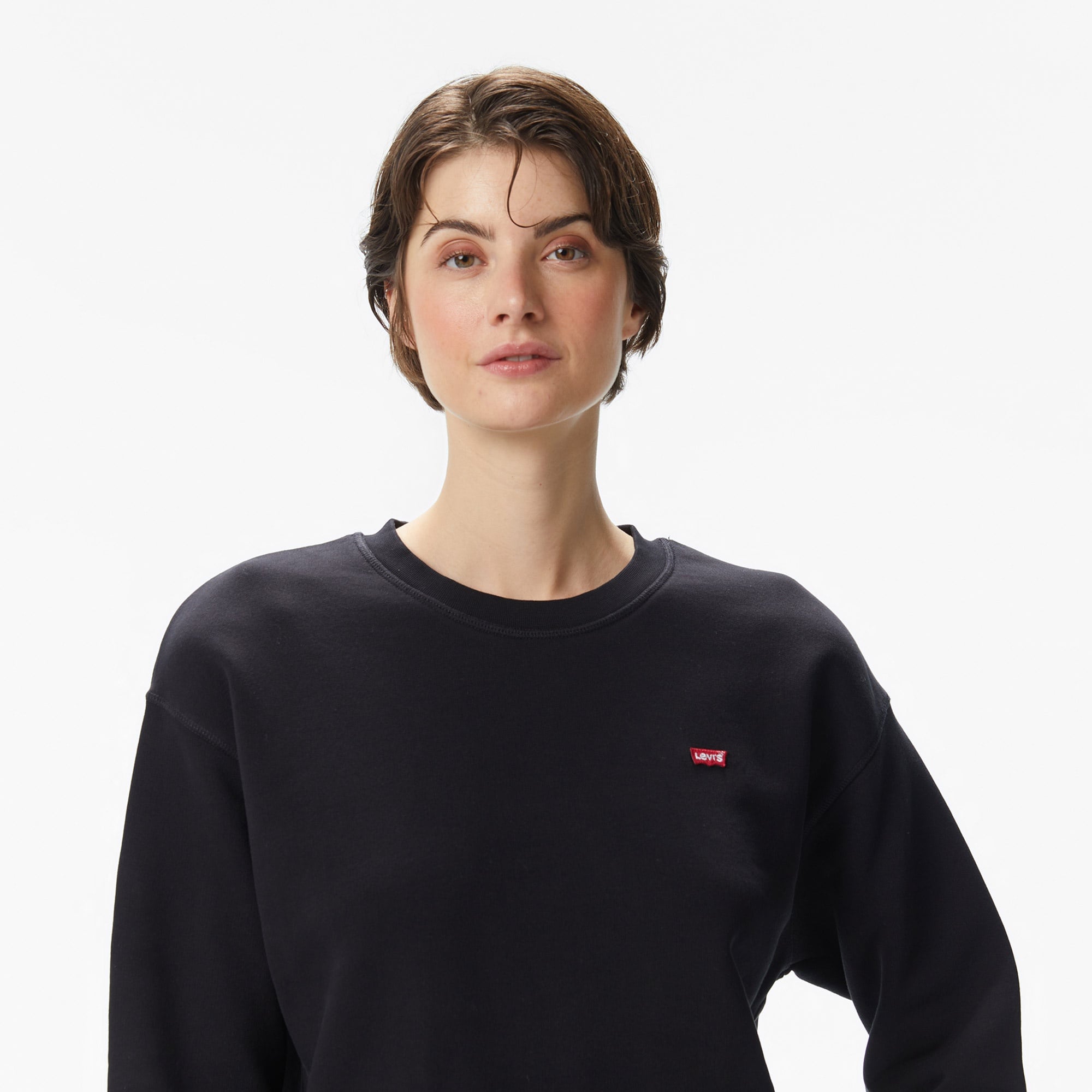 Levi's Standard Crew Caviar Kadın Siyah Sweatshirt