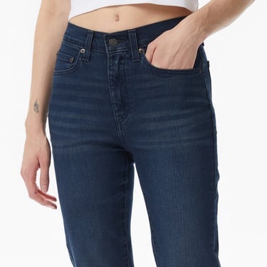  Levi's 724 High Rise Straight Burnt Bridge Kadın Koyu Mavi Jean