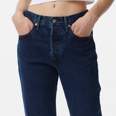  Levi's 501 Original Local Salsa Kadın Koyu Mavi Jean