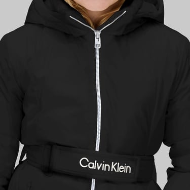  Calvin Klein Classic Belted Çocuk Siyah Mont