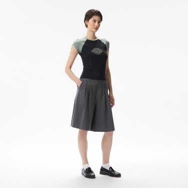  Dickies Forth Shaw Raglan Kadın Yeşil T-Shirt