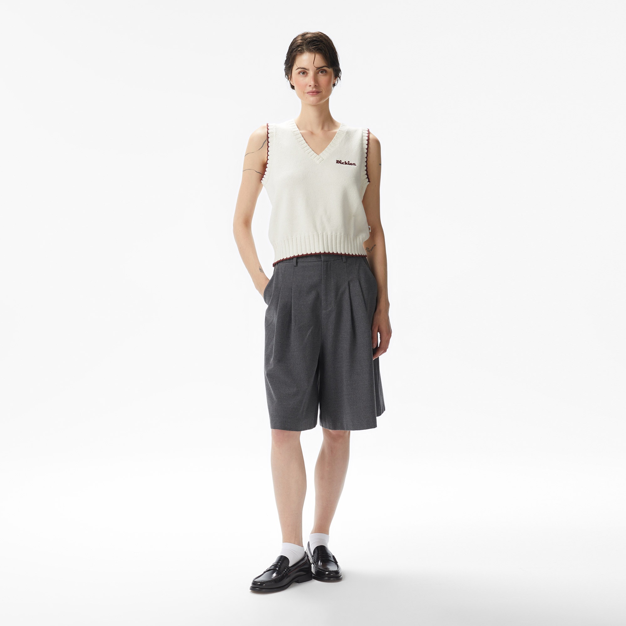 Dickies Slayden Kadın Beyaz T-Shirt