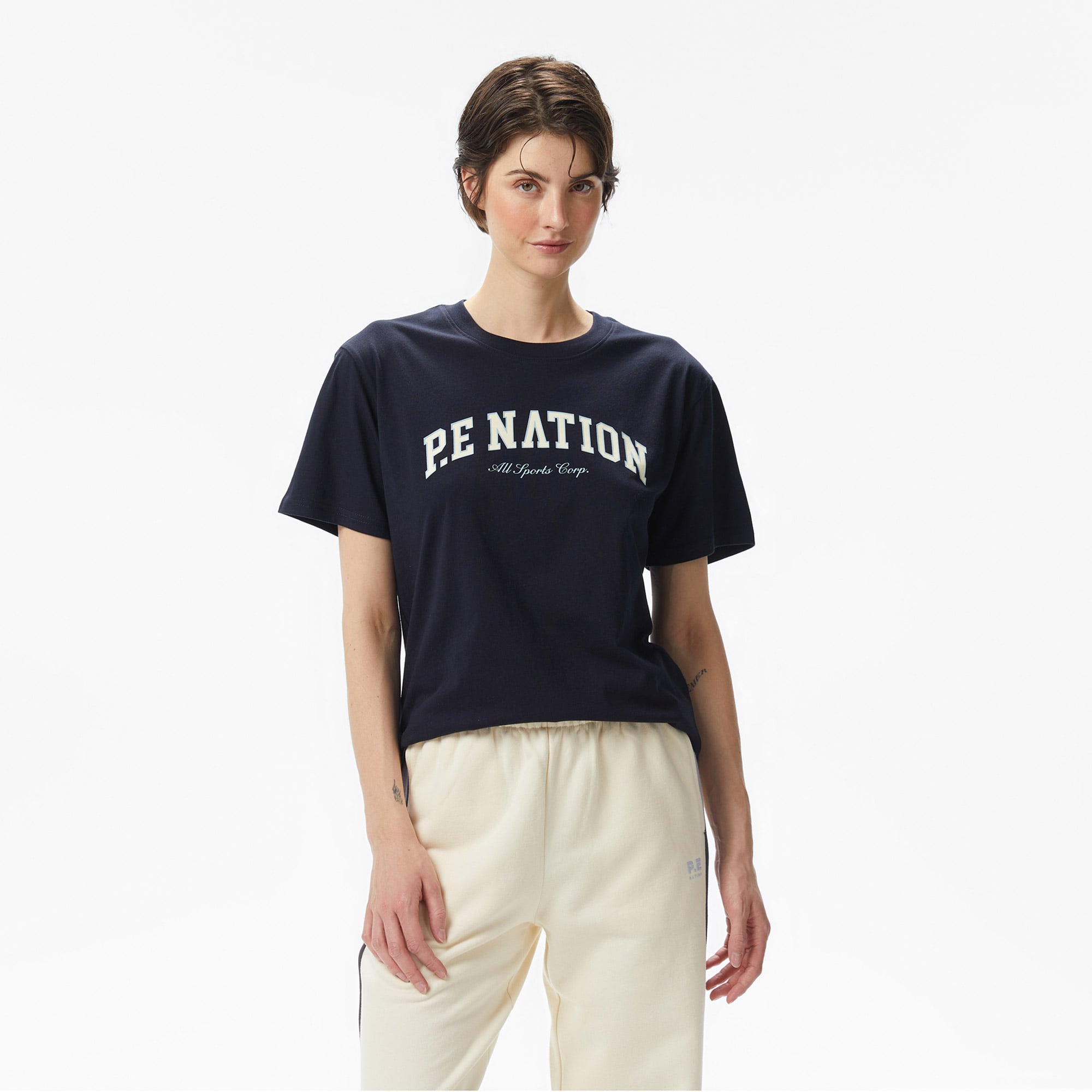  P.E Nation Heritage Kadın Lacivert T-Shirt