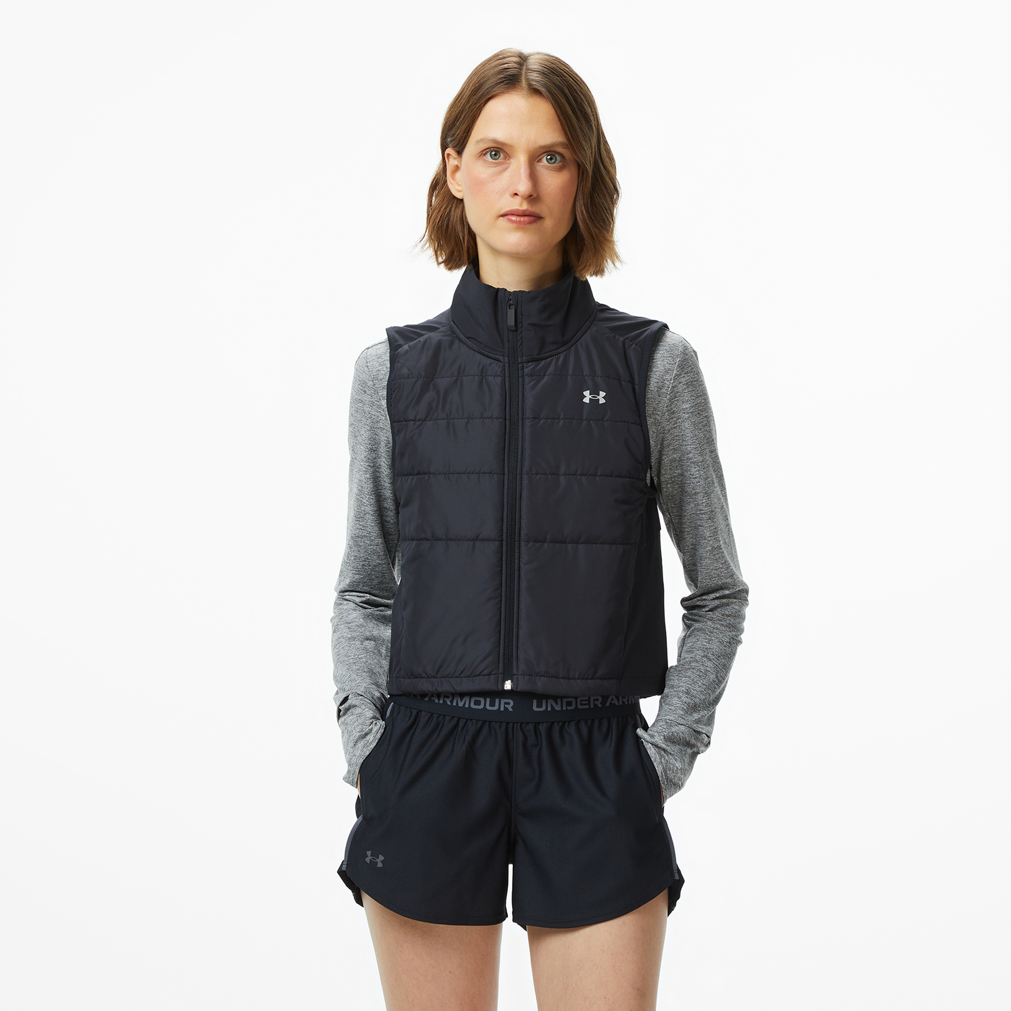 Under Armour Launch Insulated Est Kadın Siyah Koşu Yeleği