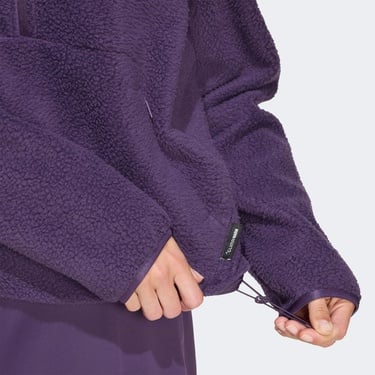  adidas City Tech High Pile Fleece Half Zip Kadın Mor Polar