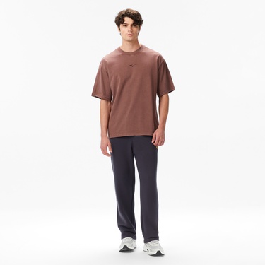  Everlast Bronx 1910 Oversize Yıkamalı Erkek Kahverengi T-Shirt