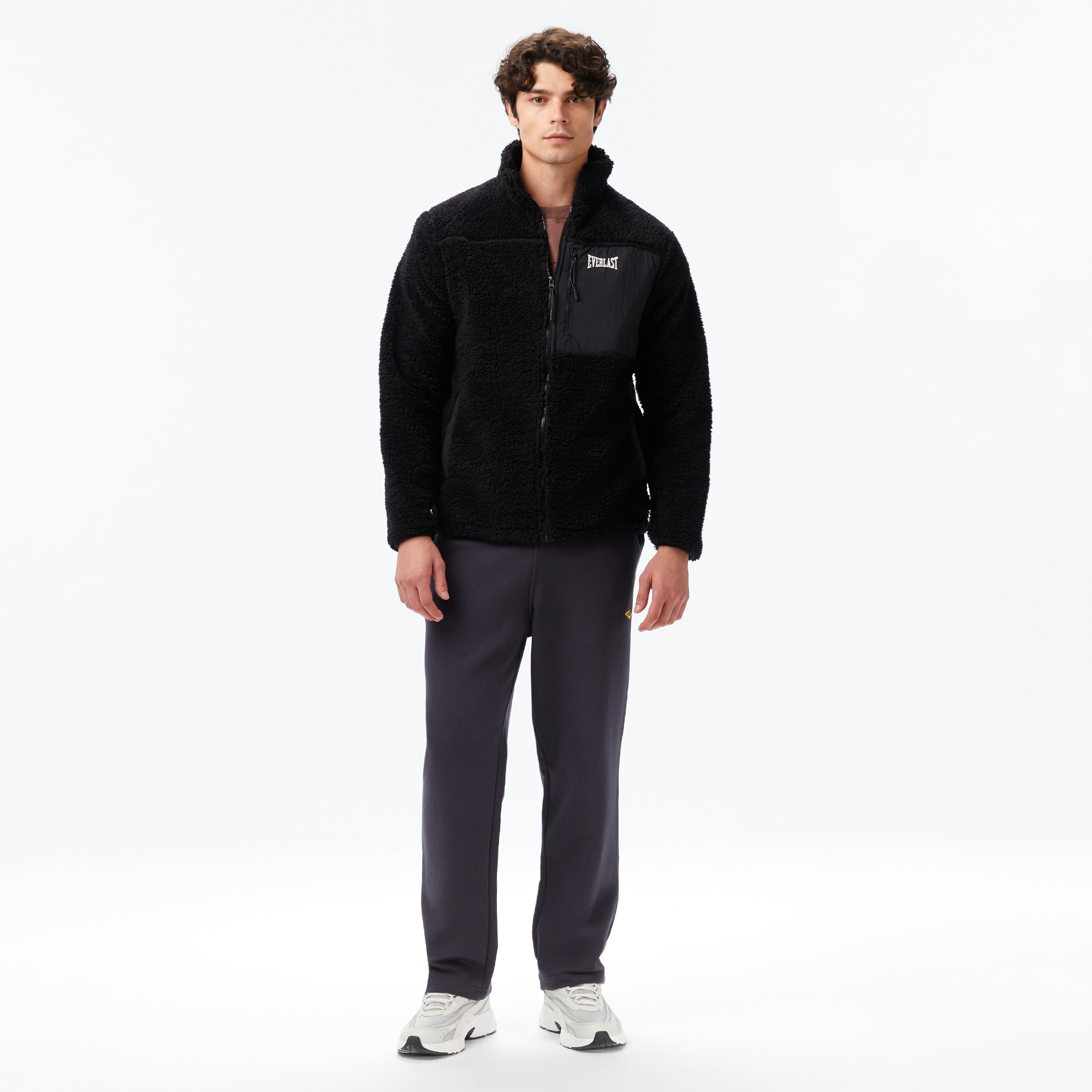 Everlast Winter Essentials Full Zip Sherpa Erkek Siyah Sweatshirt