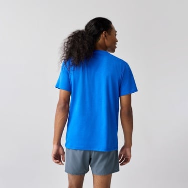  Brooks Luxe Sleeve Erkek Mavi Koşu T-Shirt