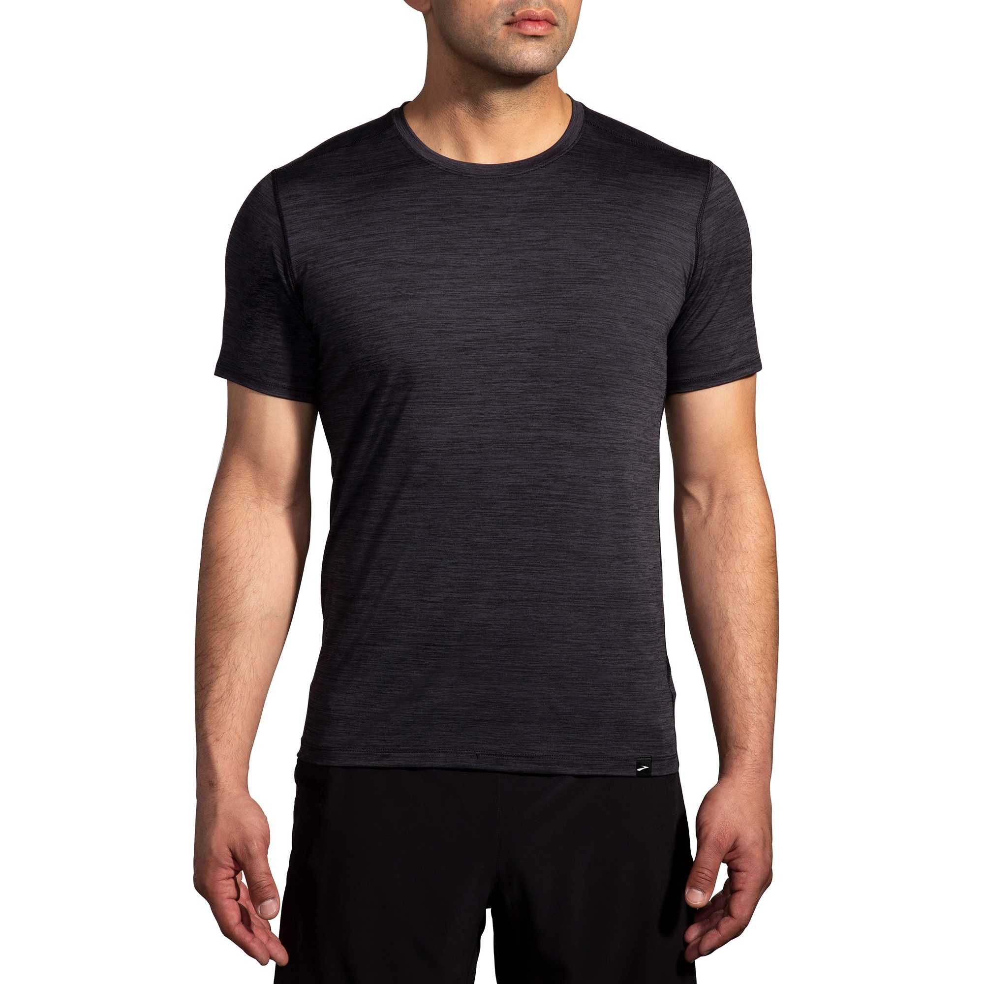 Brooks Luxe Sleeve Erkek Siyah Koşu T-Shirt
