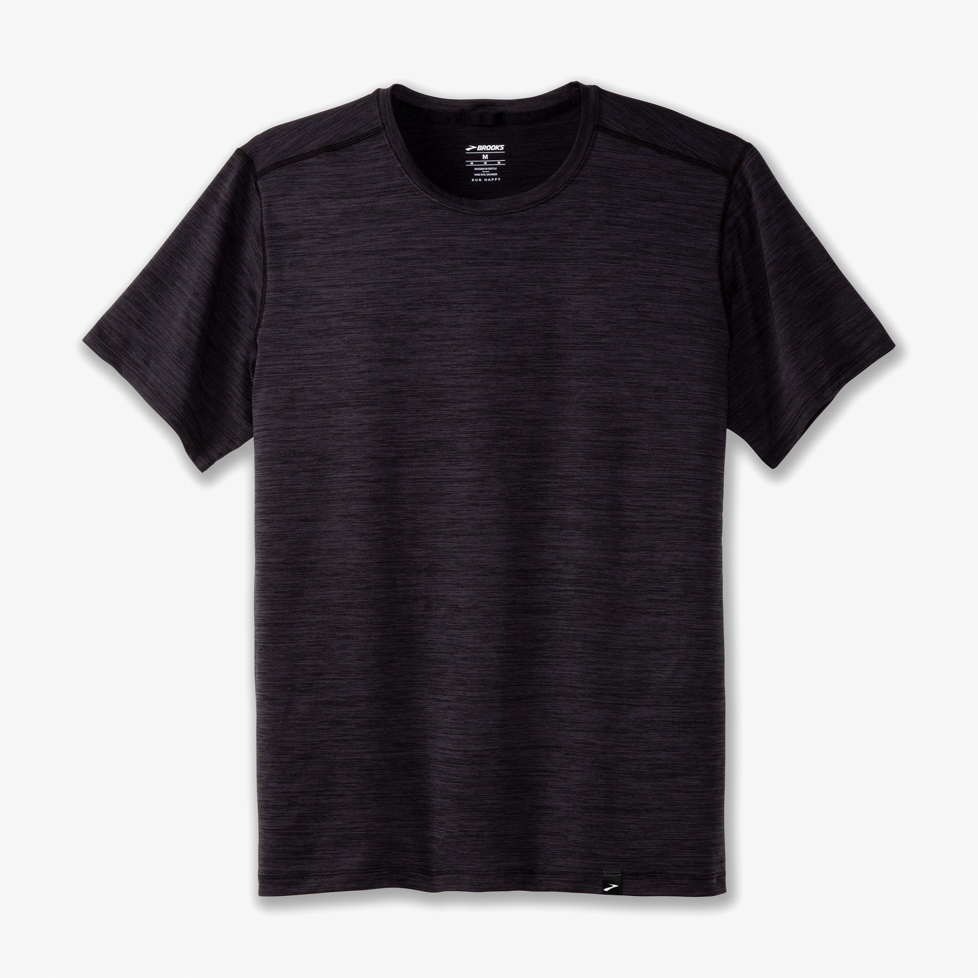 Brooks Luxe Sleeve Erkek Siyah Koşu T-Shirt