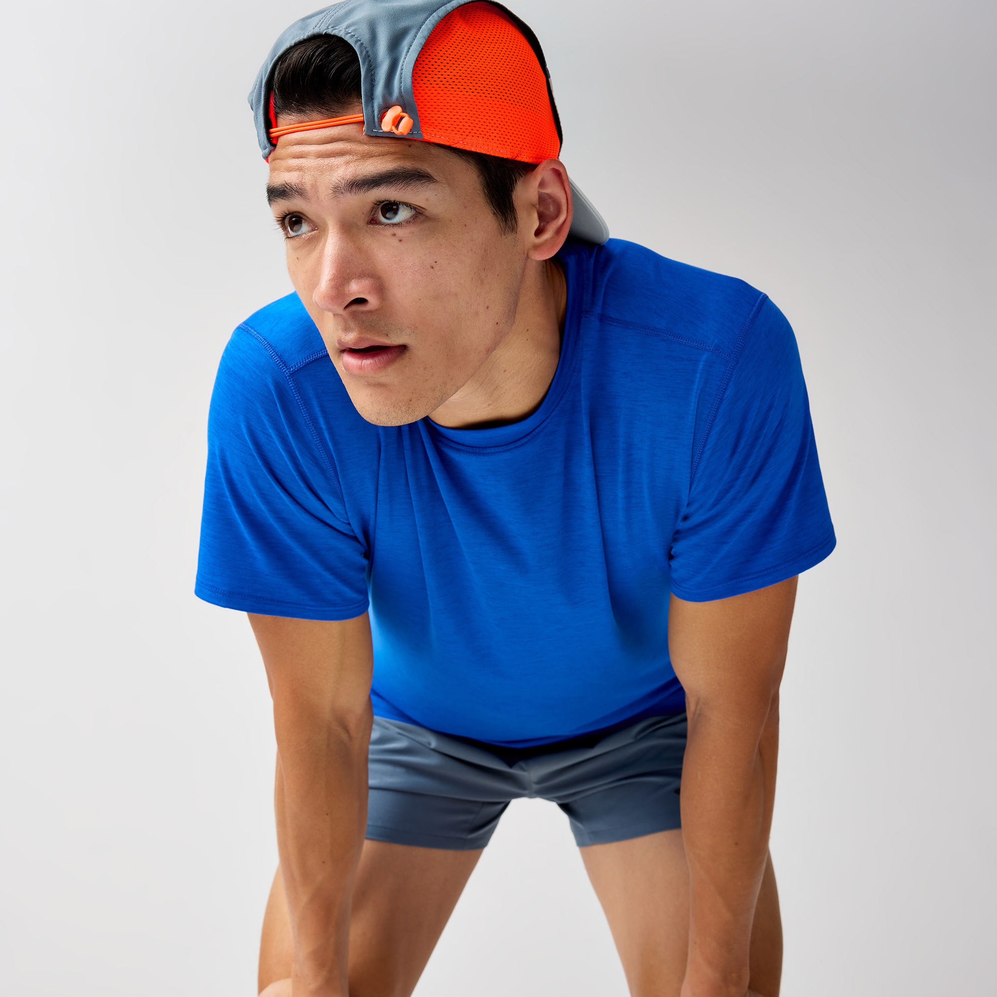 Brooks Luxe Sleeve Erkek Mavi Koşu T-Shirt