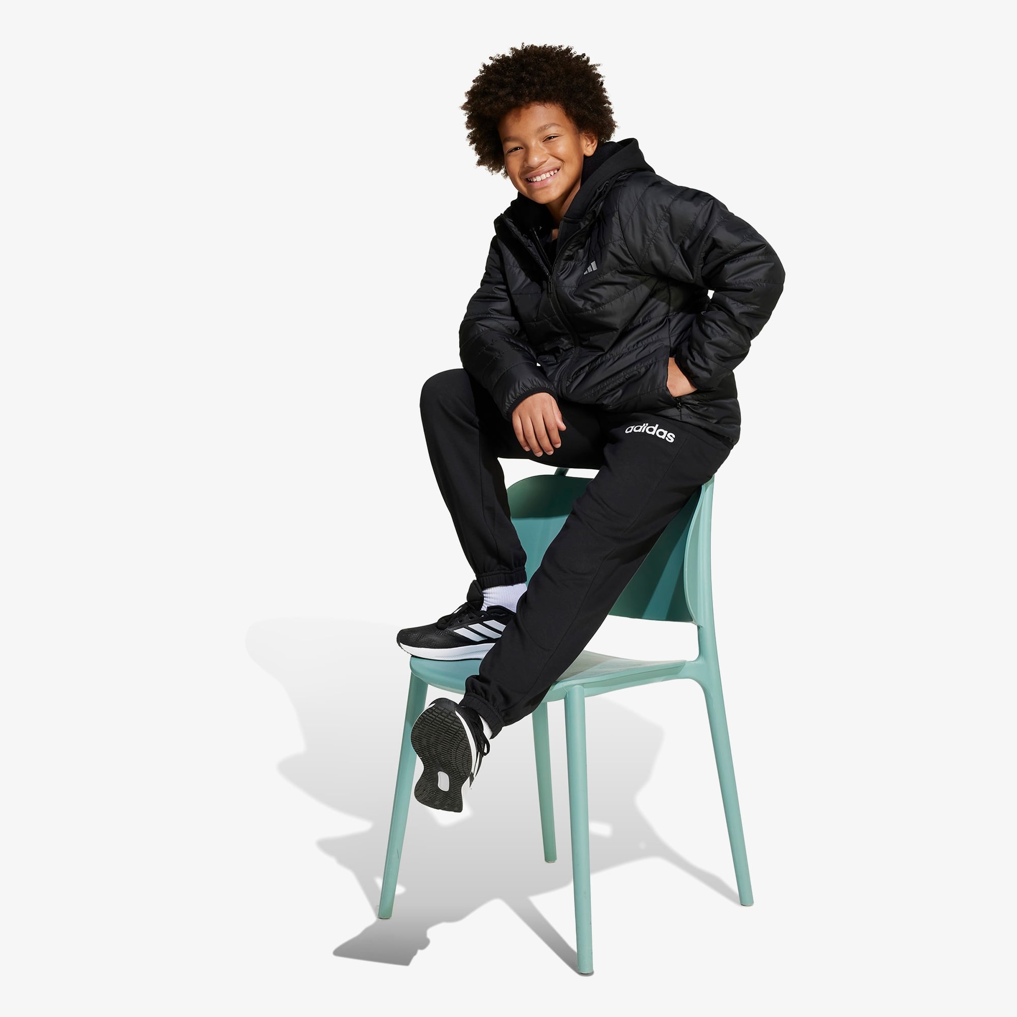 adidas Essentials Light Padded Çocuk Siyah Mont