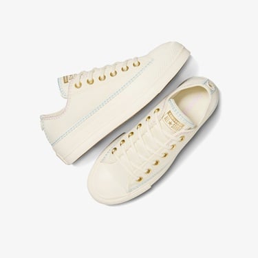  Converse Chuck Taylor All Star Lift Unisex Bej Platform Sneaker