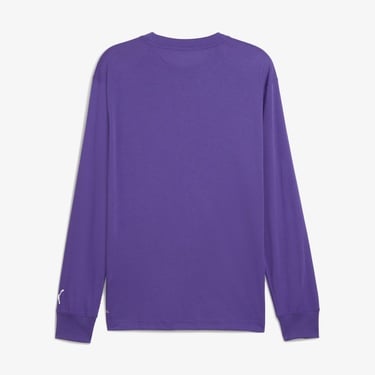 Puma Hoopstel Ls Erkek Mor Basketbol T-Shirt