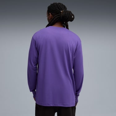  Puma Hoopstel Ls Erkek Mor Basketbol T-Shirt
