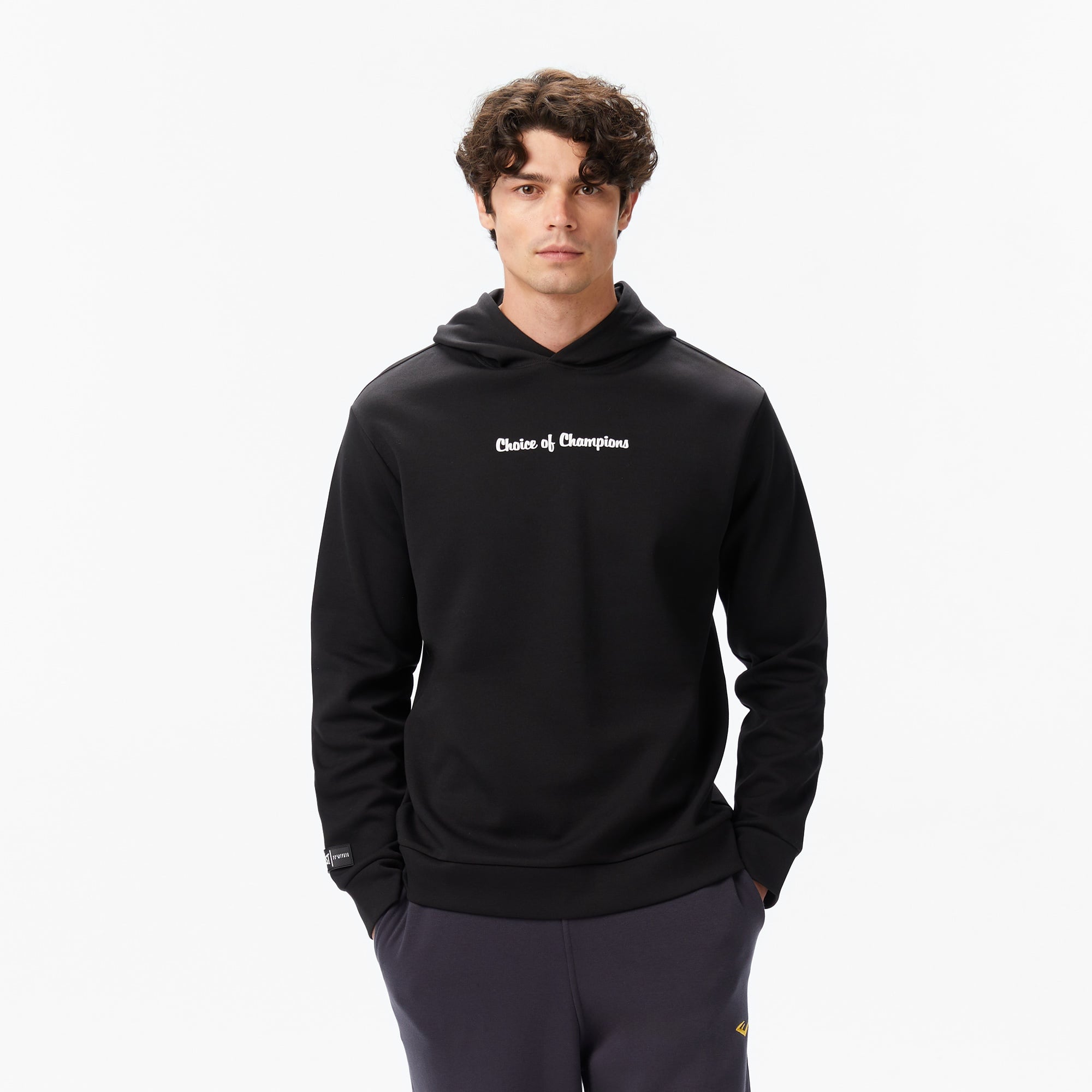 Everlast Champions Collection Erkek Siyah Kapüşonlu Sweatshirt