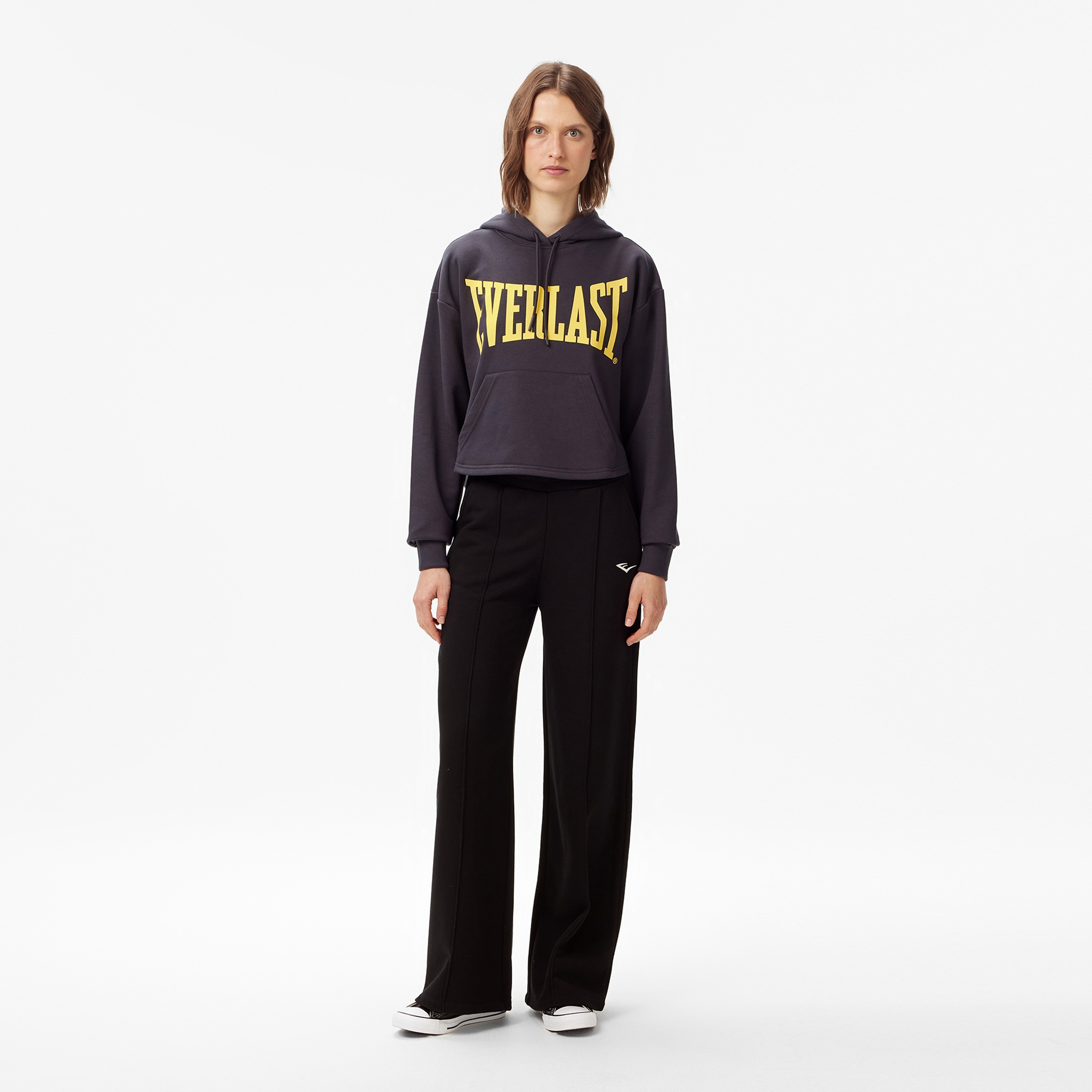 Everlast Ever Classics Wmn Kadın Gri Kapüşonlu Sweatshirt