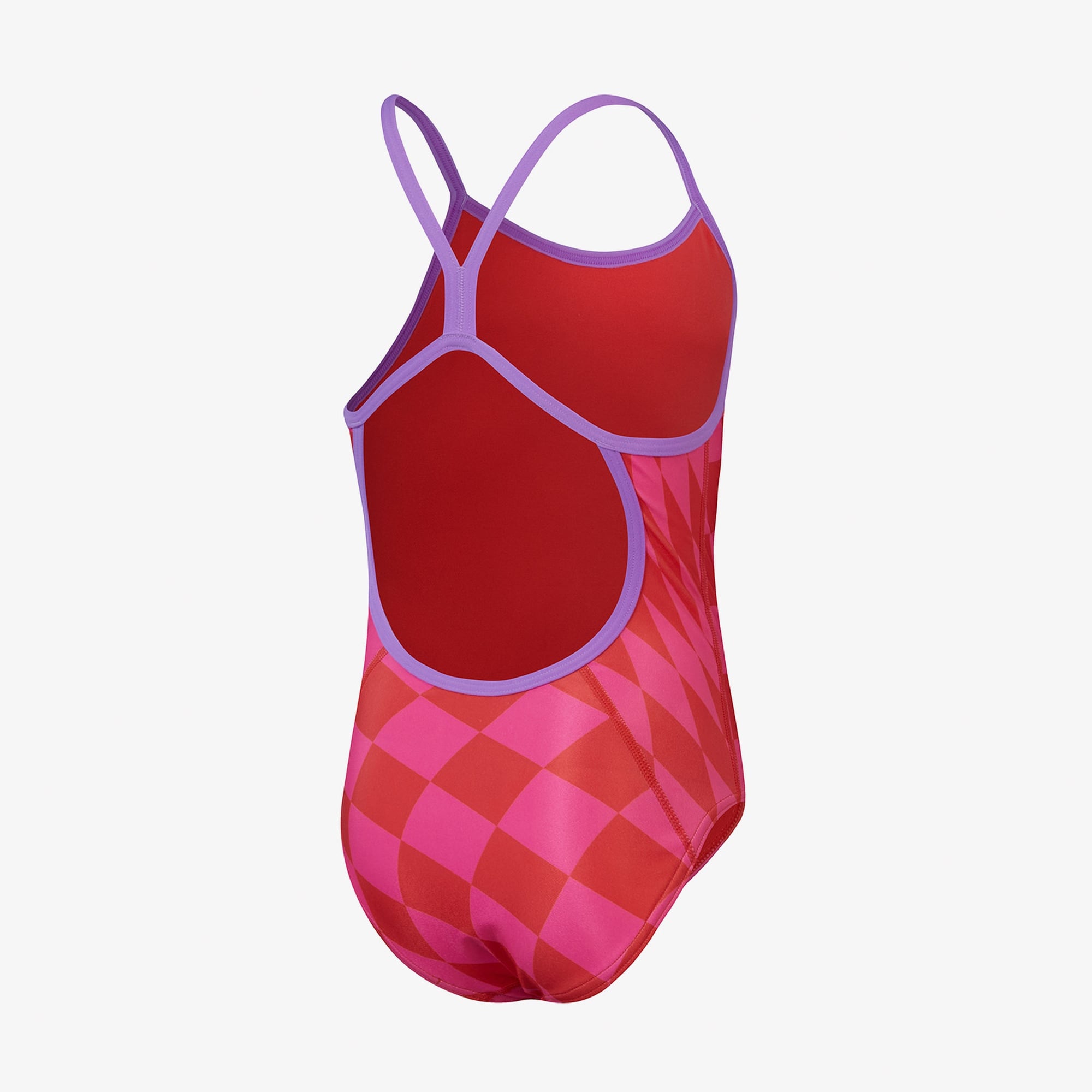 Speedo Allover Digital V-Back Çocuk Kırmızı Mayo