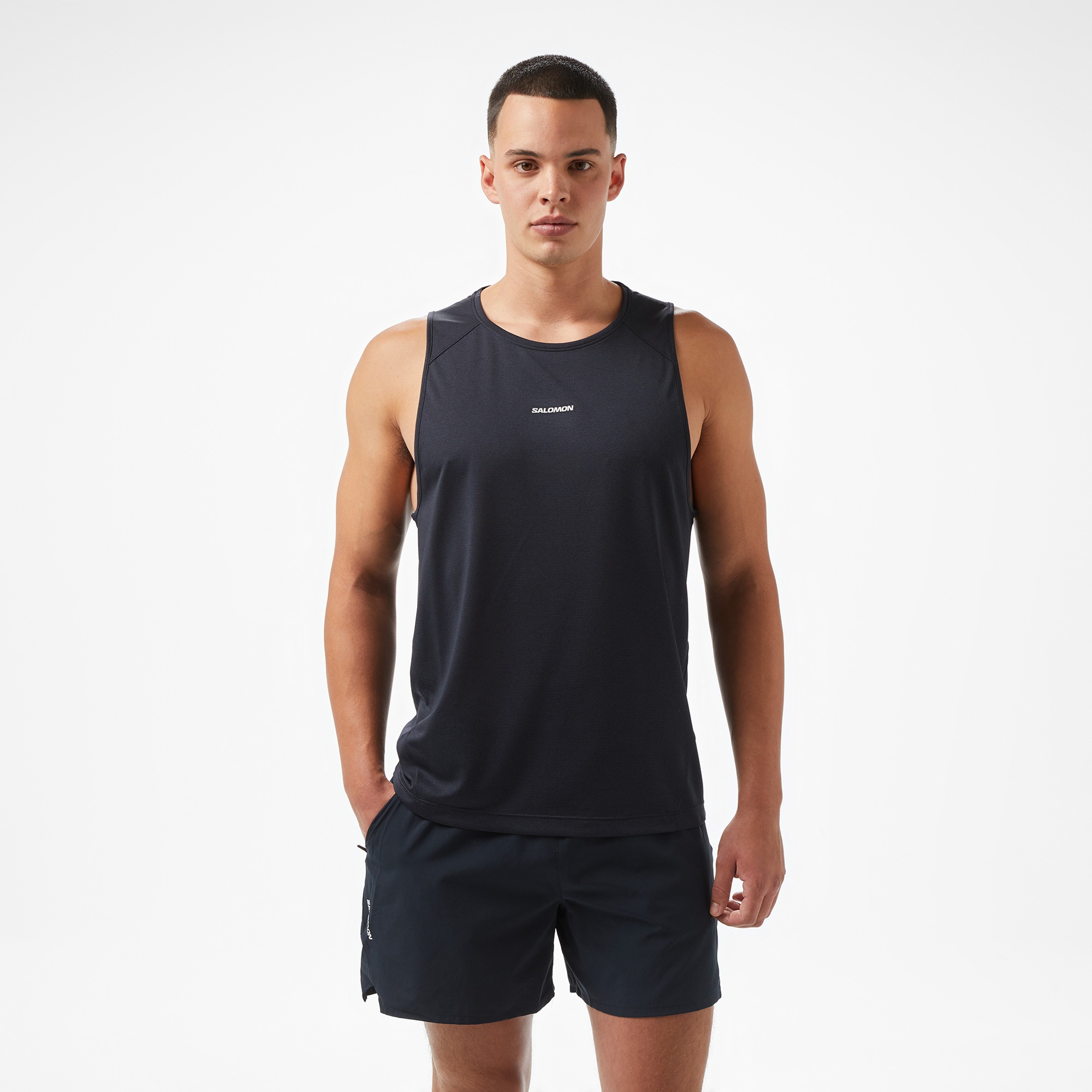 Salomon Shkout Core Tank Erkek Siyah Koşu Atleti