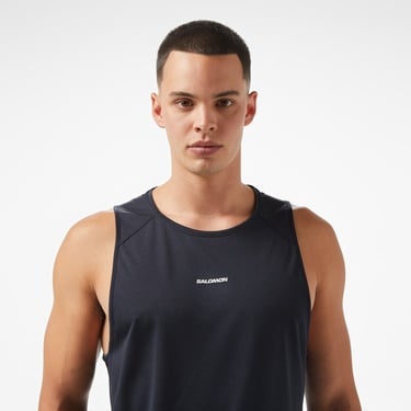  Salomon Shkout Core Tank Erkek Siyah Koşu Atleti