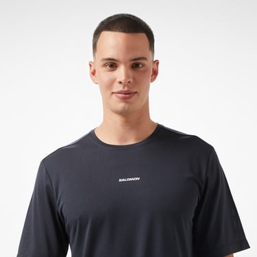  Salomon Shkout Core Ss Erkek Siyah Koşu T-Shirt