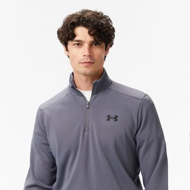  Under Armour Armour Fleece 14 Zip Erkek Gri Sweatshirt