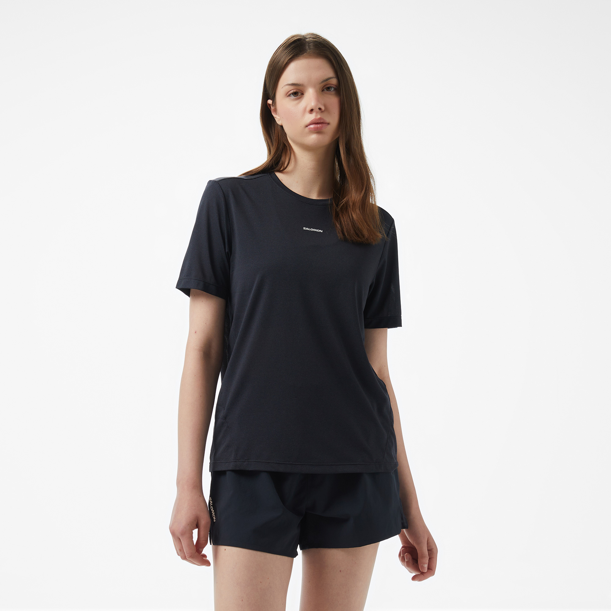  Salomon Shkout Core Kadın Siyah Koşu T-Shirt