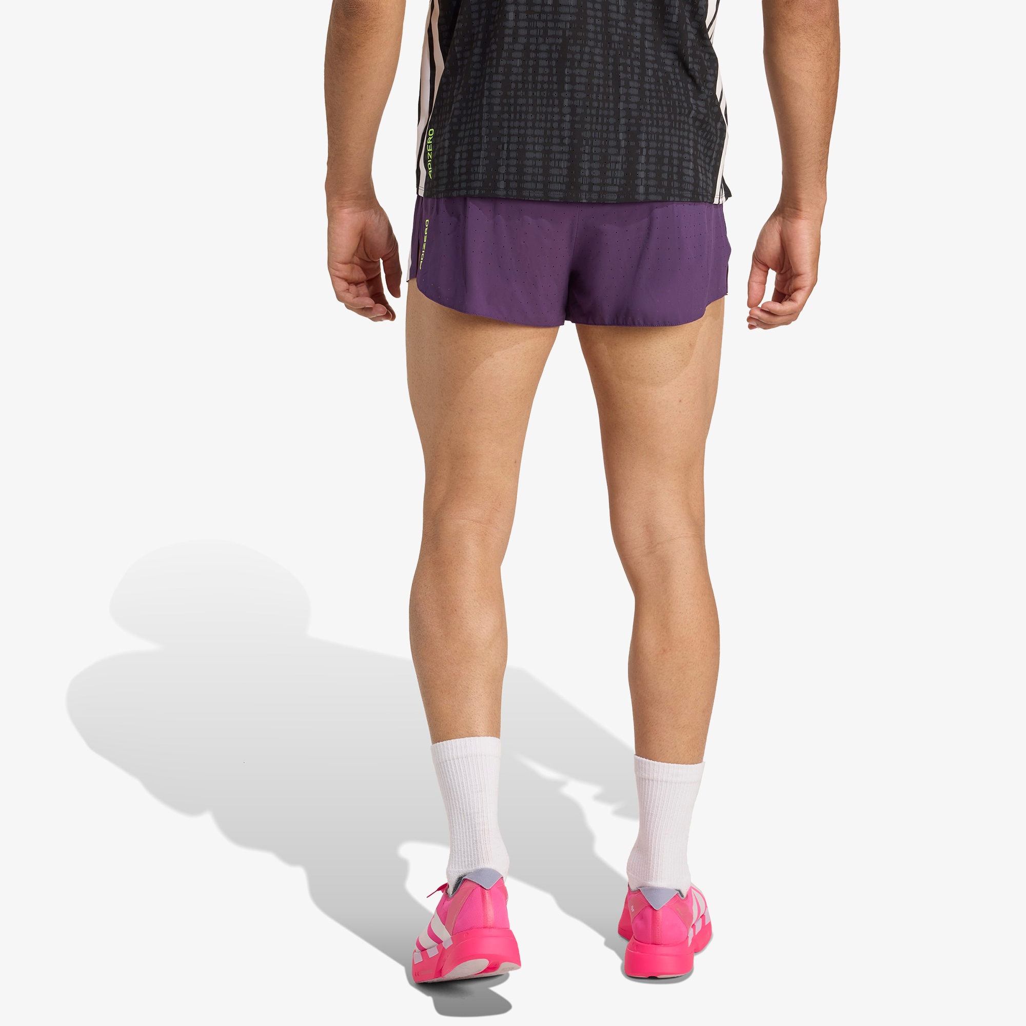 adidas Adizero Running Split Erkek Mor Koşu Şortu