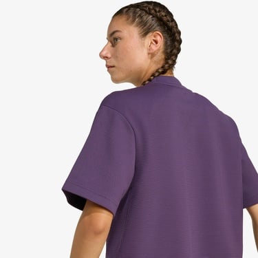  adidas Yoga Motion Petek Örgü Kadın Mor Antrenman T-Shirt