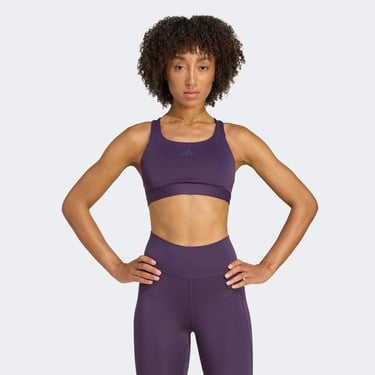  adidas Tlrdreact Training High Support Kadın Mor Antrenman Bra