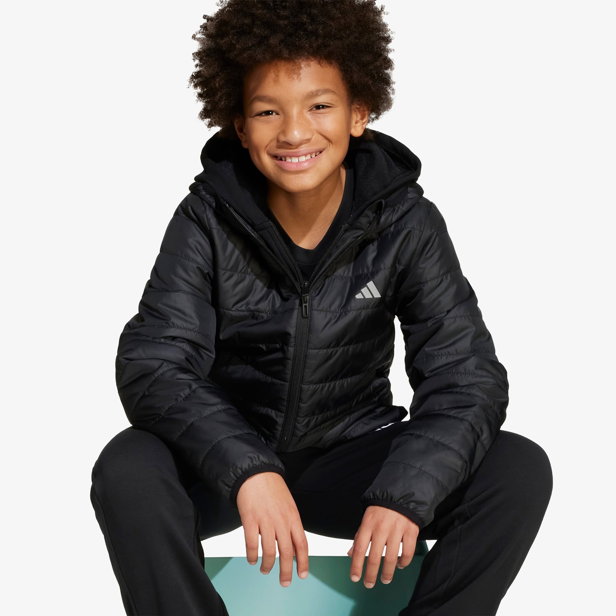 adidas Essentials Light Padded Çocuk Siyah Mont