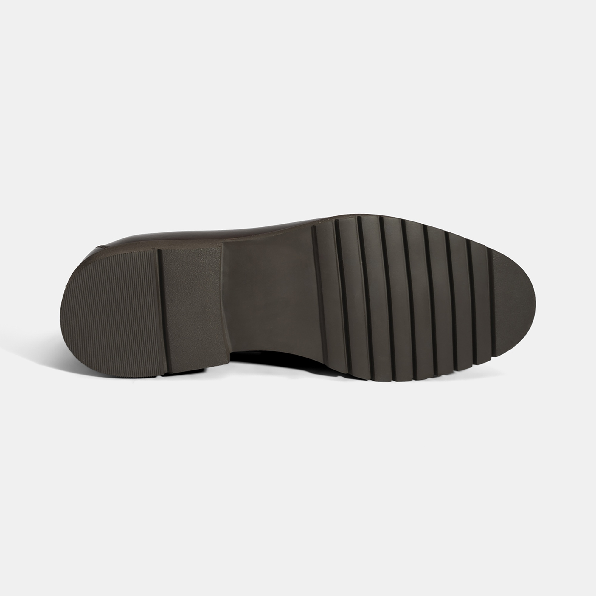 Erkek Kahve Metal Aksesuarlı Deri Loafer