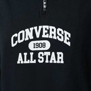  Converse Erkek Yarım Fermuarlı Siyah Sweatshirt