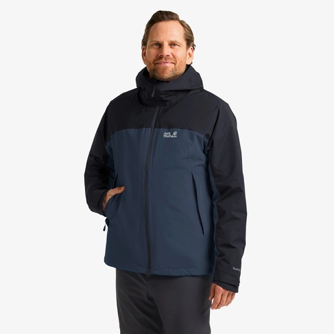  Jack Wolfskin Wild Places 3in1 Erkek Lacivert Outdoor Ceket