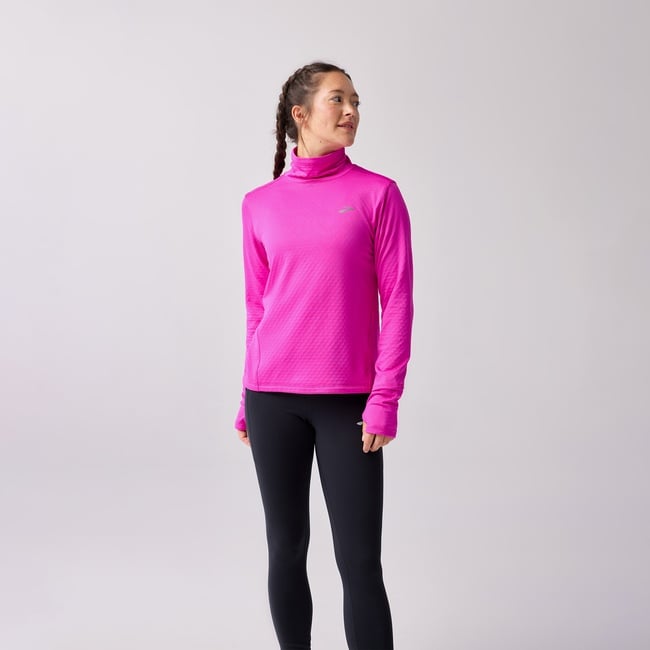  Brooks Notch Thermal Long Sleeve 3.0 Kadın Pembe Koşu Sweatshirt