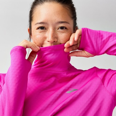  Brooks Notch Thermal Long Sleeve 3.0 Kadın Pembe Koşu Sweatshirt