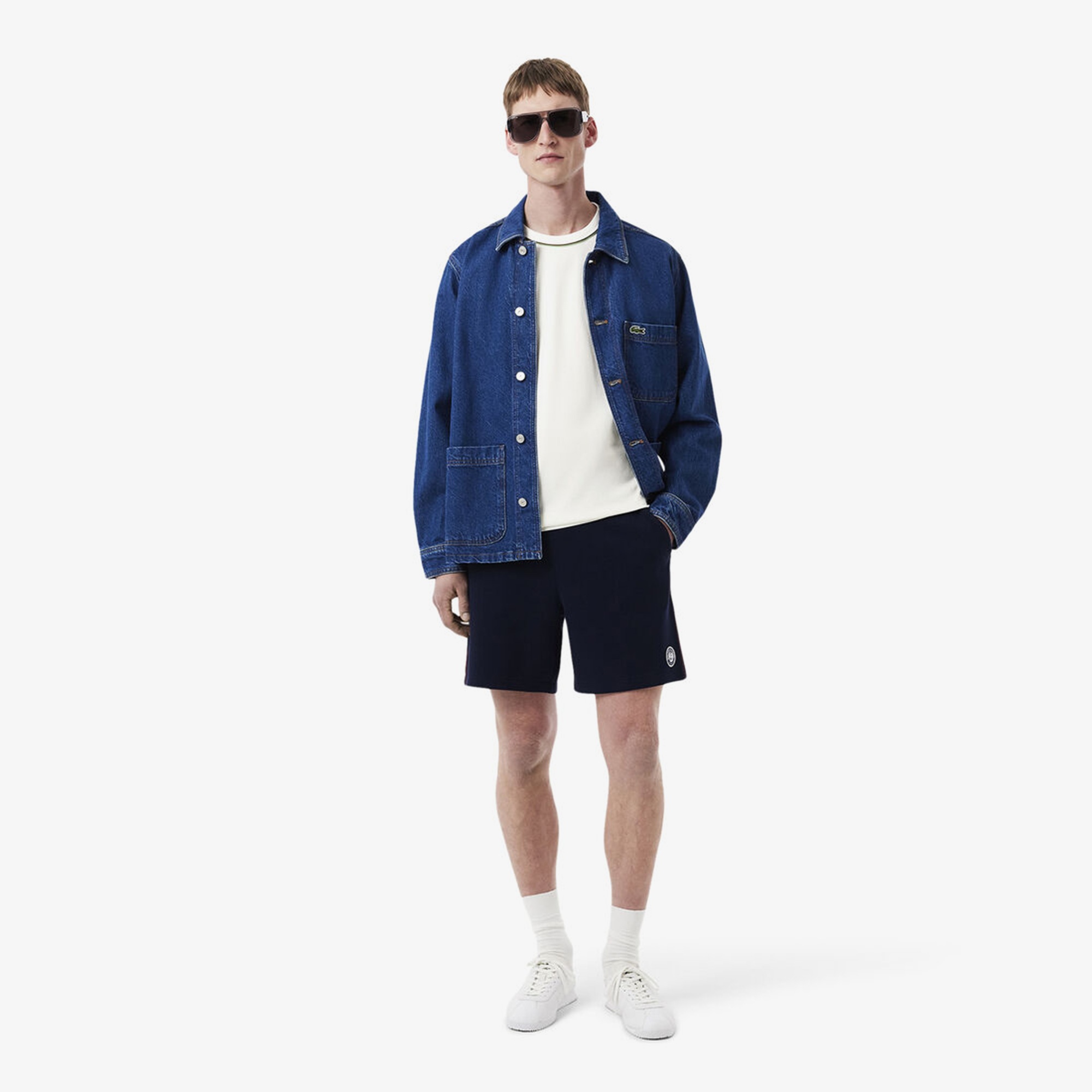 Lacoste Roland-Garros Edition Erkek Beyaz T-Shirt