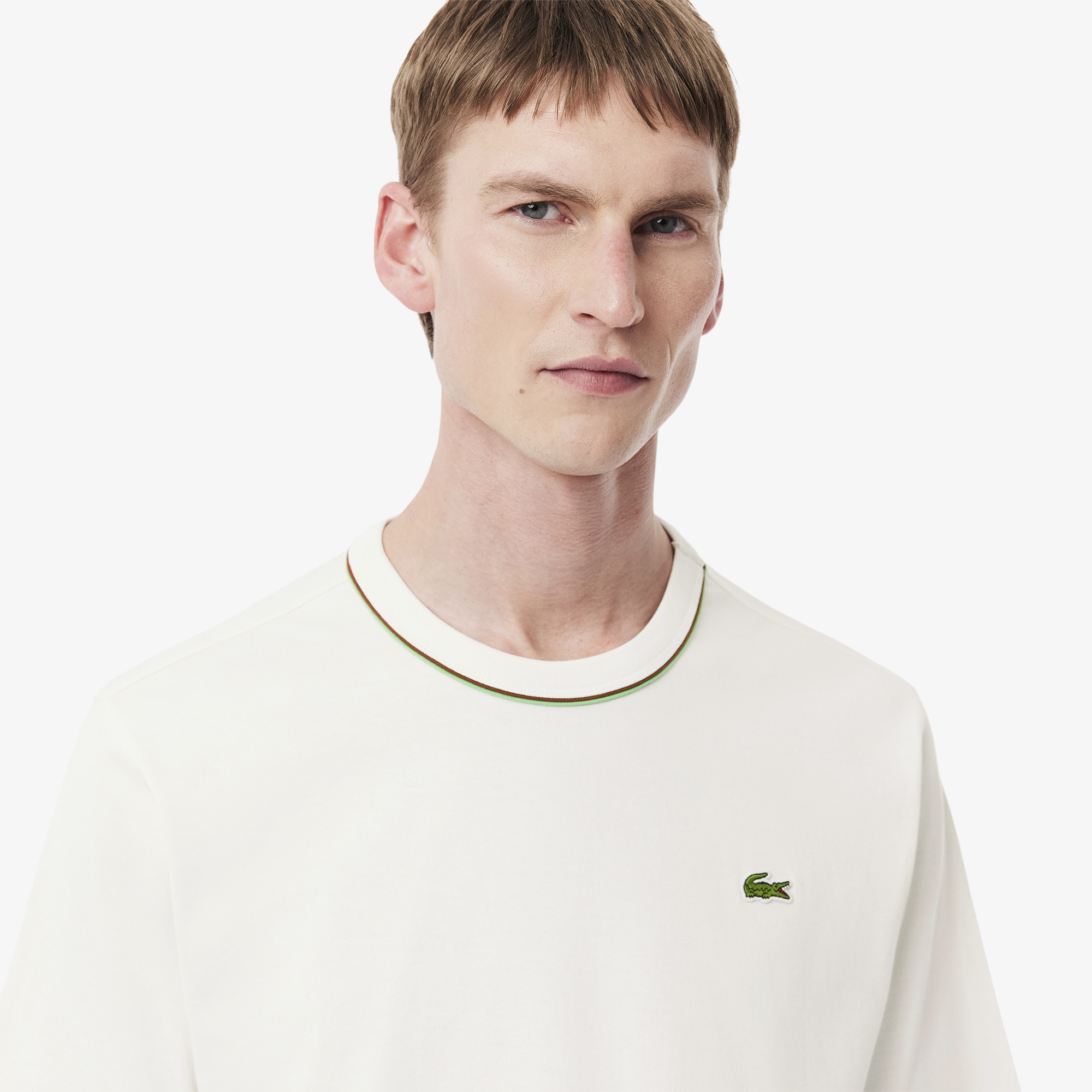Lacoste Roland-Garros Edition Erkek Beyaz T-Shirt